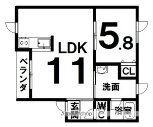 ラ パーチェ緑ヶ丘【1階】の間取り